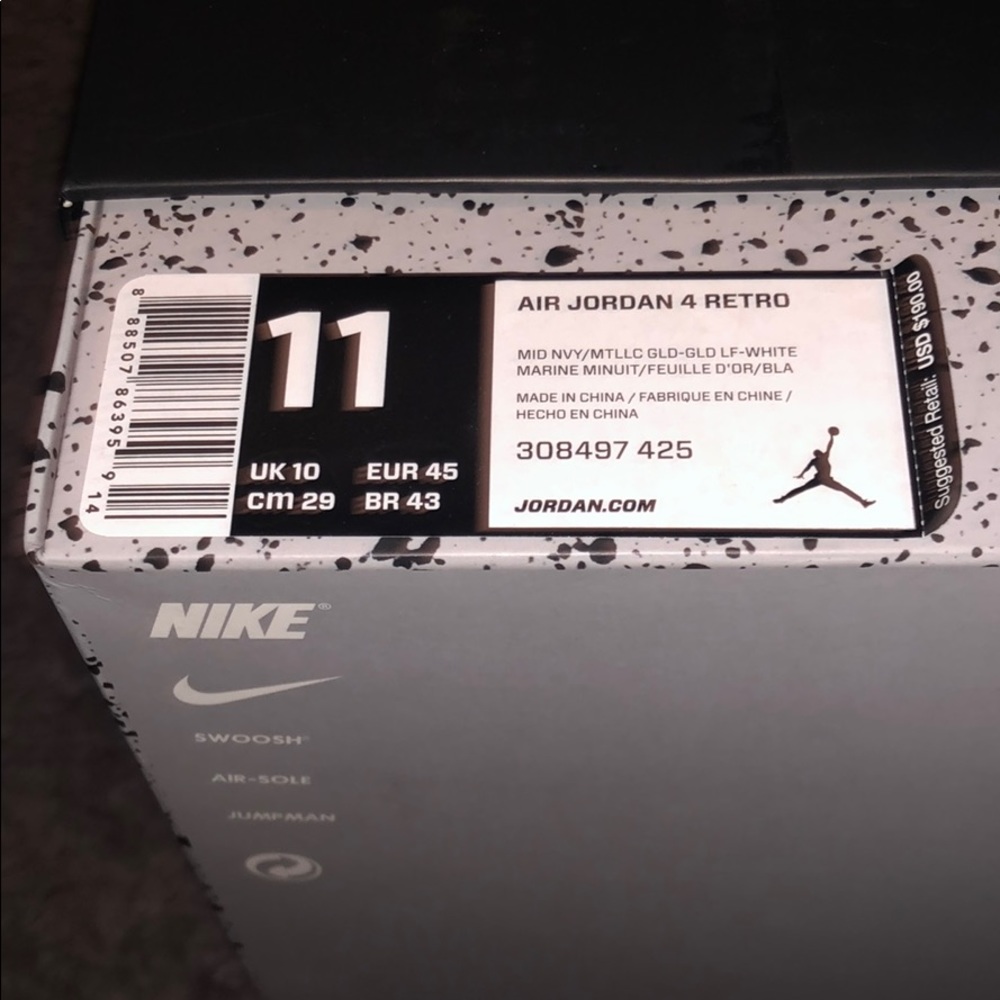 Air Jordan 4 Retro Mid Nvy God Size 11